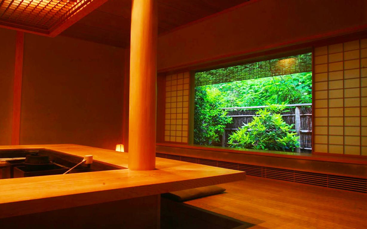 美山荘の店内